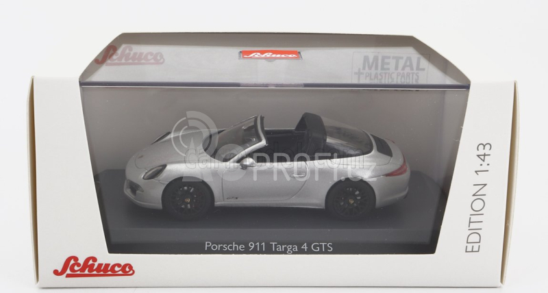 Schuco Porsche 911 991 Carrera Targa Cabriolet 2014 1:43 Stříbrná Černá