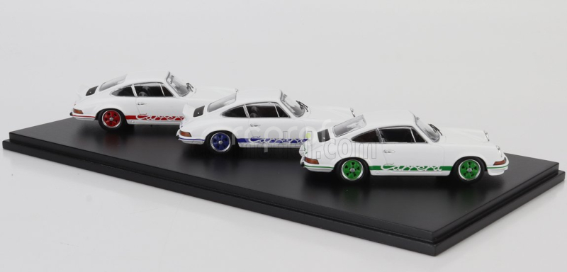 Schuco Porsche Set 3x 911 Carrera Rs 2.7 Coupe 1973 - 50th Anniversary 1:43 Bílá Červená Modrá Zelená