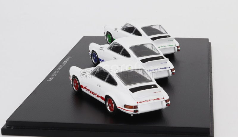 Schuco Porsche Set 3x 911 Carrera Rs 2.7 Coupe 1973 - 50th Anniversary 1:43 Bílá Červená Modrá Zelená