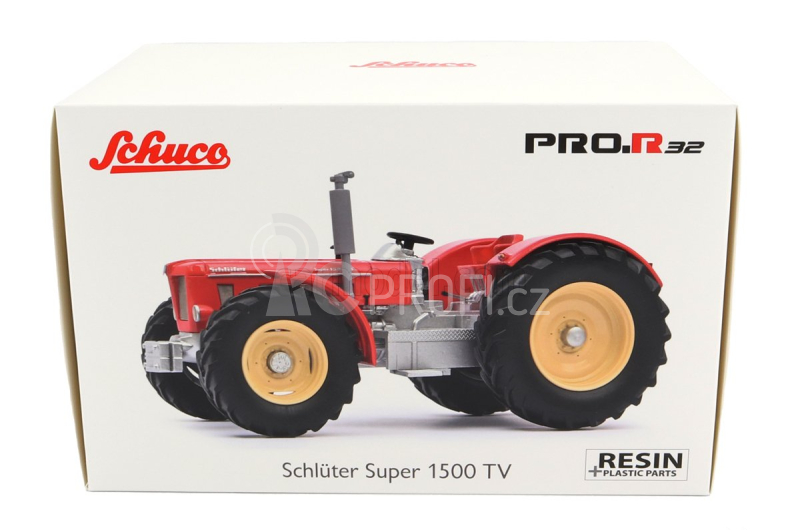 Schuco Schlueter Super 1500 Tv Tractor 1959 1:32 Červená Šedá