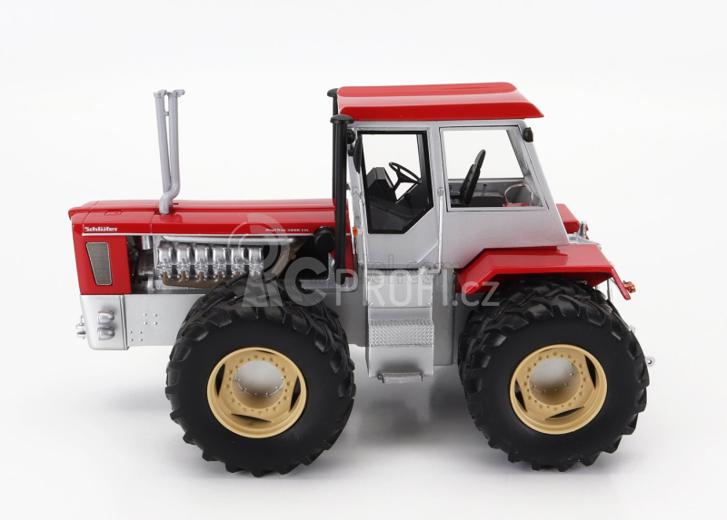 Schuco Schlueter Super 500 Tv Tractor 2010 1:32 Silver Red