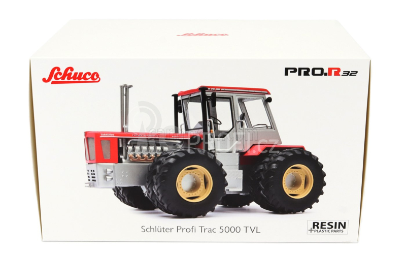 Schuco Schlueter Super 500 Tv Tractor 2010 1:32 Silver Red
