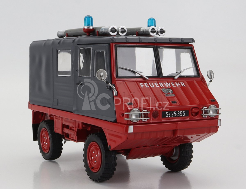 Schuco Steyr-puch Haflinger Feuerwehr 1975 1:18 Červená Šedá