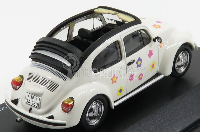 Schuco Volkswagen Beetle Kafer Blumen Cabriolet Open 1958 1:43 Bílá