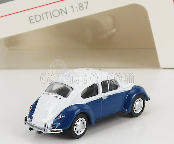 Schuco Volkswagen Beetle Kafer Maggiolino 1955 1:87 Bílá Modrá