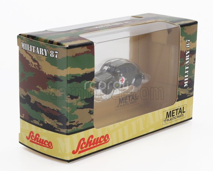 Schuco Volkswagen Beetle Kafer Maggiolino Unite Medical Armee Allemande Ambulance 1955 1:87 Vojenská Zelená