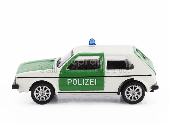Schuco Volkswagen Golf Mki Polizei 1974 1:87 Zelená Bílá