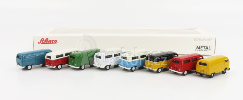 Schuco Volkswagen Set 8x T2 Van Camper Minibus 1962 1:87 Různé