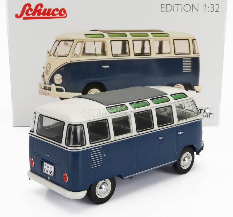 Schuco Volkswagen T1 Samba Minibus 1962 1:32 Modrá Bílá