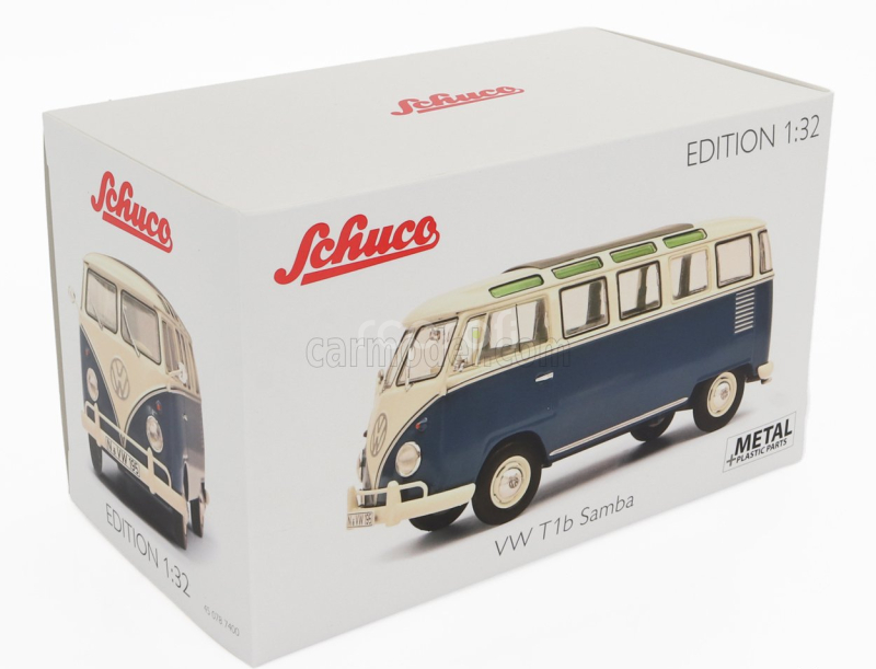 Schuco Volkswagen T1 Samba Minibus 1962 1:32 Modrá Bílá