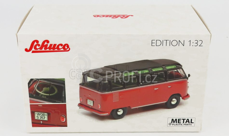 Schuco Volkswagen T1b Samba Minibus 1962 1:32 Červená Černá
