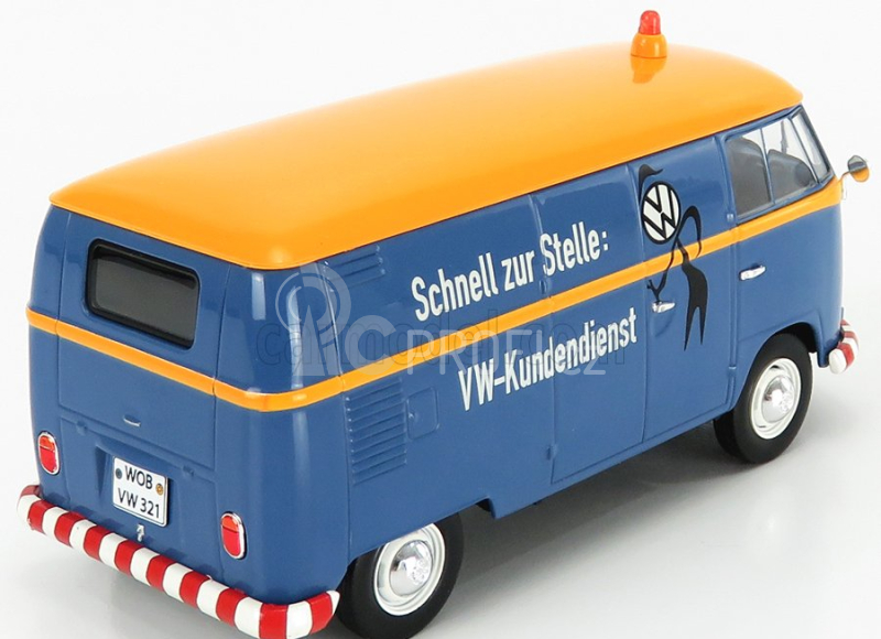 Schuco Volkswagen T1b Van Vw-kundendienst 1962 1:32 Modrá Žlutá