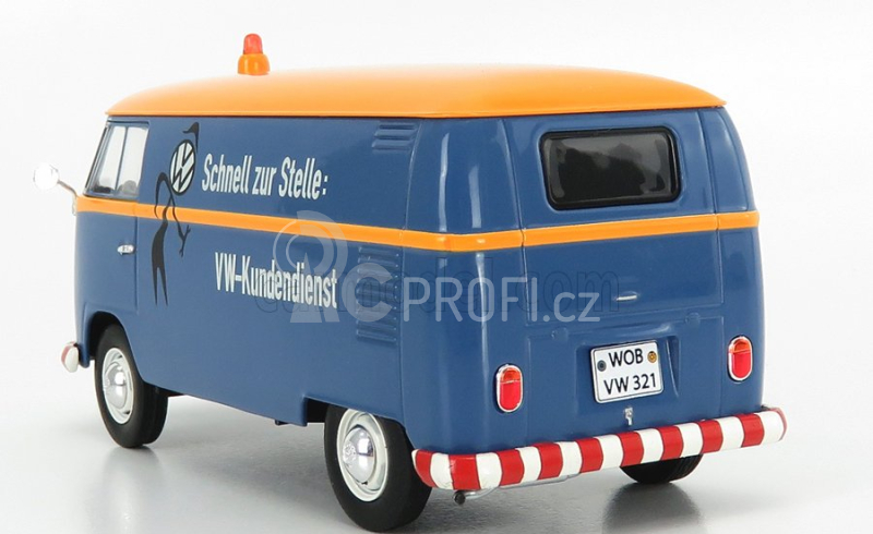 Schuco Volkswagen T1b Van Vw-kundendienst 1962 1:32 Modrá Žlutá