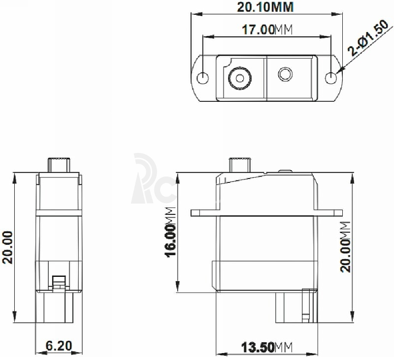 Servo DS 121 (tlouštka 6,2mm)