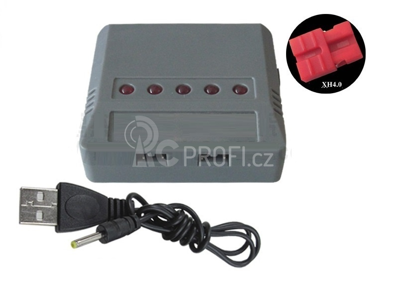 Set 4x 1200mAh pro Syma X5HC, X5HW + USB nabíječ 5x slot