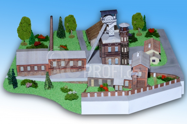 Ševčinský důl Příbram - papírový model 1:250