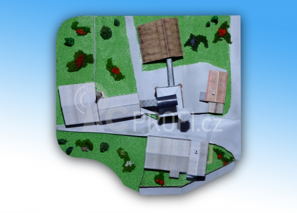 Ševčinský důl Příbram - papírový model 1:250