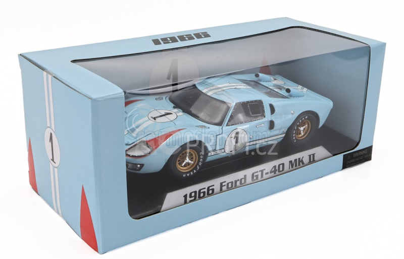Shelby-collectibles Ford usa Gt40 Mkii 7.0l V8 Team Shelby American Inc. N 1 2nd (but Really Winner) 24h Le Mans 1966 K.miles - D.hulme 1:18 Světle Modrá
