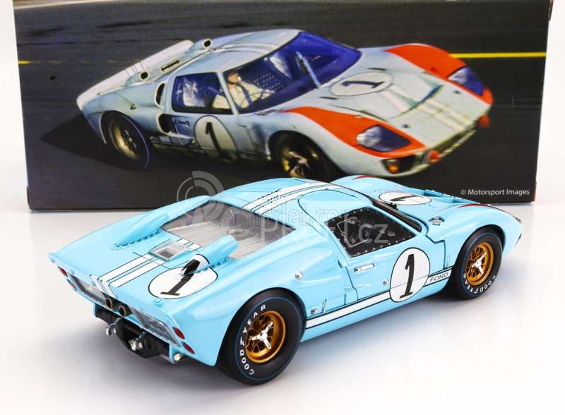 Shelby-collectibles Ford usa Gt40 Mkii 7.0l V8 Team Shelby American Inc. N 1 2nd (but Really Winner) 24h Le Mans 1966 K.miles - D.hulme 1:18 Světle Modrá