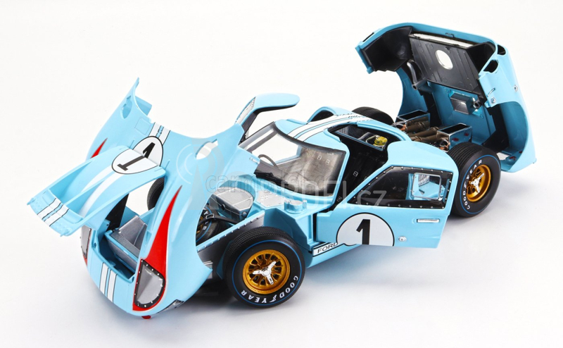 Shelby-collectibles Ford usa Gt40 Mkii 7.0l V8 Team Shelby American Inc. N 1 2nd (but Really Winner) 24h Le Mans 1966 K.miles - D.hulme 1:18 Světle Modrá