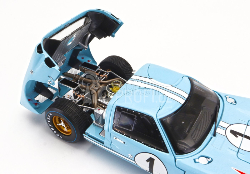 Shelby-collectibles Ford usa Gt40 Mkii 7.0l V8 Team Shelby American Inc. N 1 2nd (but Really Winner) 24h Le Mans 1966 K.miles - D.hulme 1:18 Světle Modrá