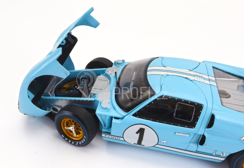 Shelby-collectibles Ford usa Gt40 Mkii 7.0l V8 Team Shelby American Inc. N 1 2nd (but Really Winner) 24h Le Mans 1966 K.miles - D.hulme 1:18 Světle Modrá