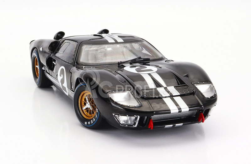 Shelby-collectibles Ford usa Gt40 Mkii 7.0l V8 Team Shelby American Inc. N 2 Winner 24h Le Mans 1966 B.mclaren - C.amon 1:18 Černá Stříbrná