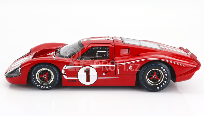Shelby-collectibles Ford usa Gt40 Mkiv 7.0l V8 Team Shelby American Inc. N 1 Winner 24h Le Mans 1967 A.j.foyt - D.gurney 1:18 Červená Bílá