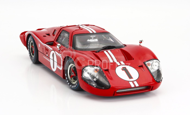 Shelby-collectibles Ford usa Gt40 Mkiv 7.0l V8 Team Shelby American Inc. N 1 Winner 24h Le Mans 1967 A.j.foyt - D.gurney 1:18 Červená Bílá