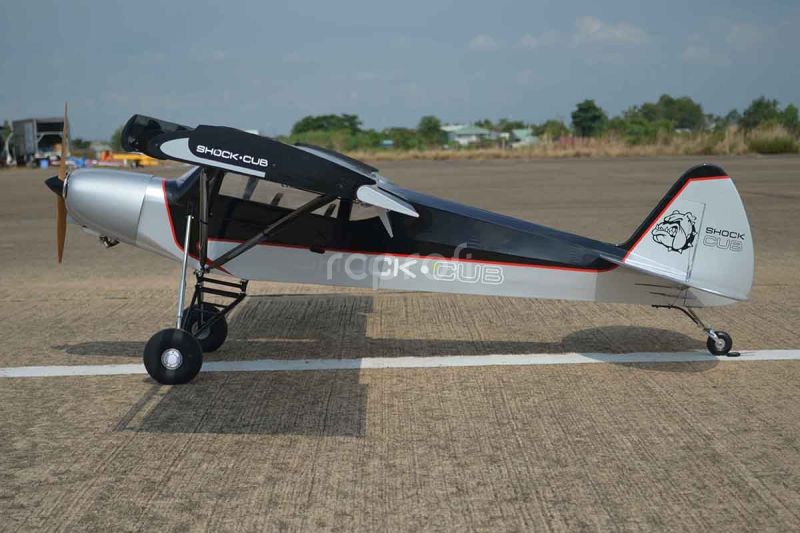 RC letadlo Shock Cub 2,59m, stříbrná