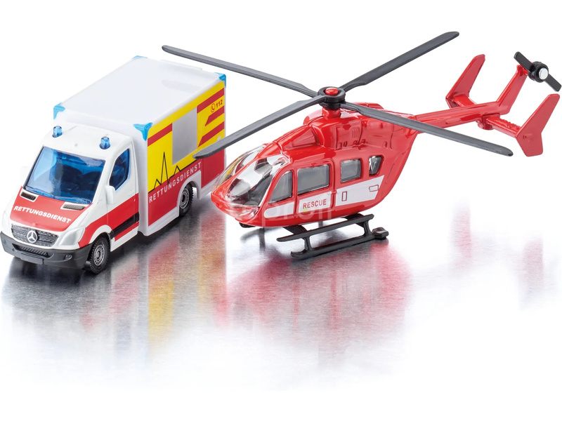 SIKU Super - Ambulance s vrtulníkem 1:87