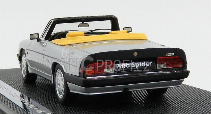 Silas Alfa romeo Spider Quadrifoglio Verde Open 1986 - 3ª Serie Aereodinamica 1:43 Silver