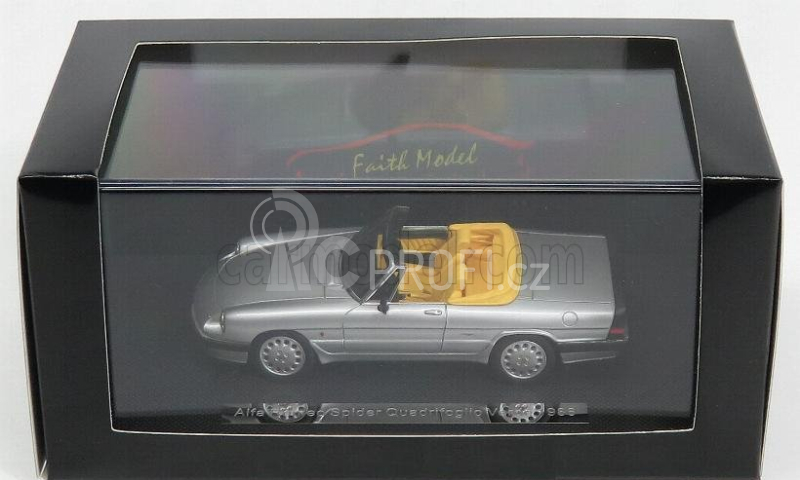 Silas Alfa romeo Spider Quadrifoglio Verde Open 1986 - 3ª Serie Aereodinamica 1:43 Silver