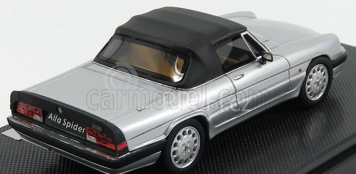 Silas Alfa romeo Spider Quadrifoglio Verde Soft-top 1986 - 3ª Serie Aereodinamica 1:43 Silver