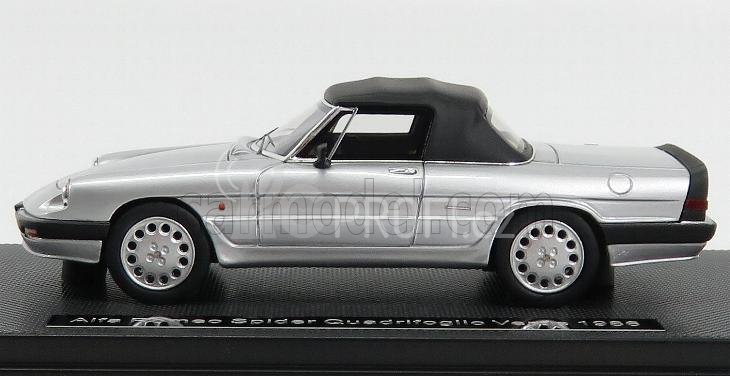 Silas Alfa romeo Spider Quadrifoglio Verde Soft-top 1986 - 3ª Serie Aereodinamica 1:43 Silver