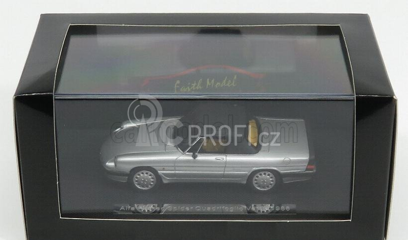 Silas Alfa romeo Spider Quadrifoglio Verde Soft-top 1986 - 3ª Serie Aereodinamica 1:43 Silver