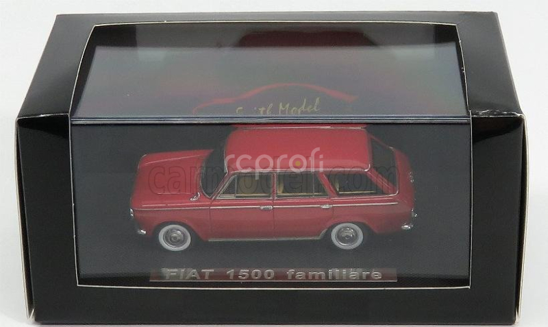 Silas Fiat 1500 Familiare 1961 - White Wheels 1:43 Rosso Scuro - Tmavě Červená