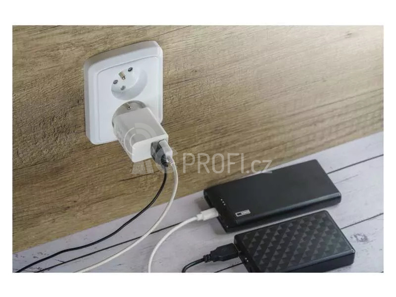 Síťový univerzální USB adaptér (zdroj) 3.1A (15W)