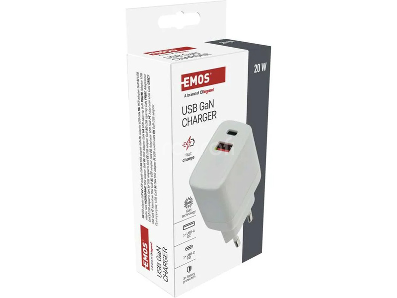 Síťový USB adaptér (zdroj) GaN PD 20W