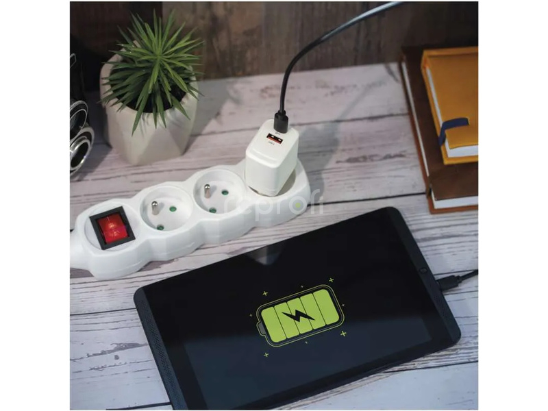 Síťový USB adaptér (zdroj) GaN PD 20W