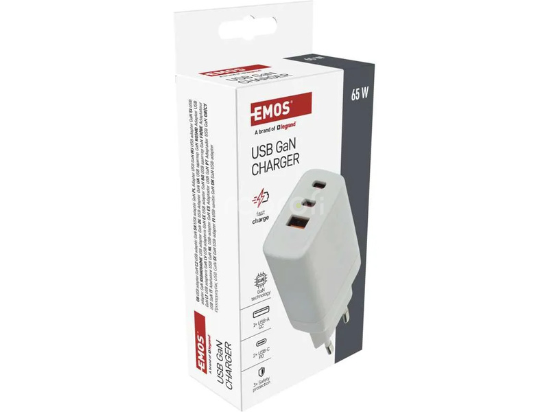 Síťový USB adaptér (zdroj) GaN PD 65W