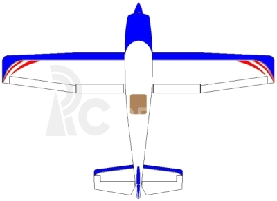 Skyline 182 scale 35% (3 810 mm) 100ccm (modro/bílá)