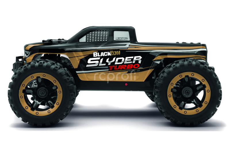 RC auto Slyder MT Turbo 1/16 4WD 2S Brushless, zlatá