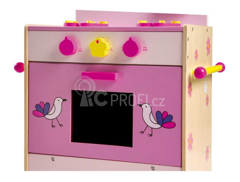 Small Foot Dětská dřevěná růžová kuchyňka pro panenky - poškozený obal