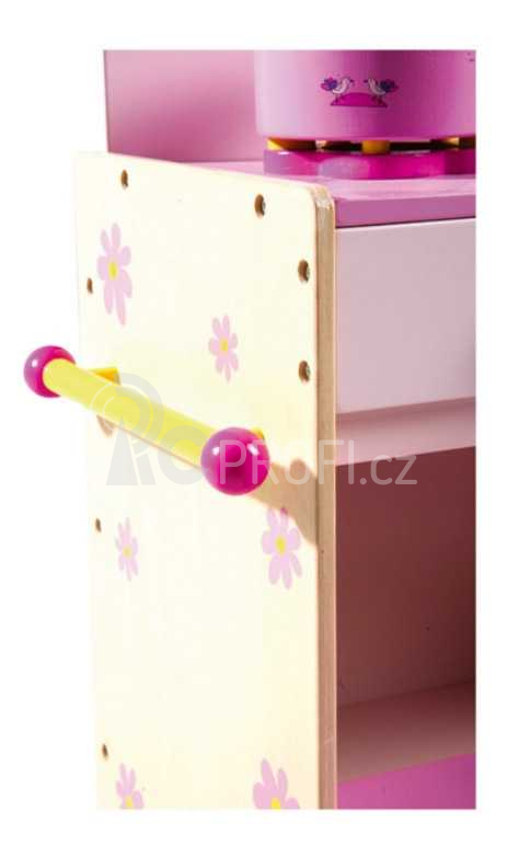 Small Foot Dětská dřevěná růžová kuchyňka pro panenky - poškozený obal
