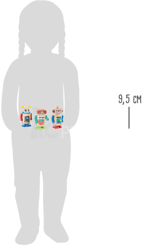 Small Foot Displej dřevěný natahovací robot 12 ks