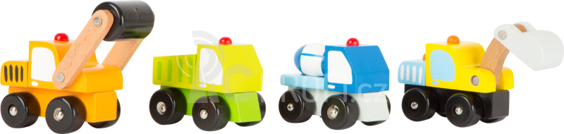 Small Foot Dřevěná autíčka stavební stroje 1 ks