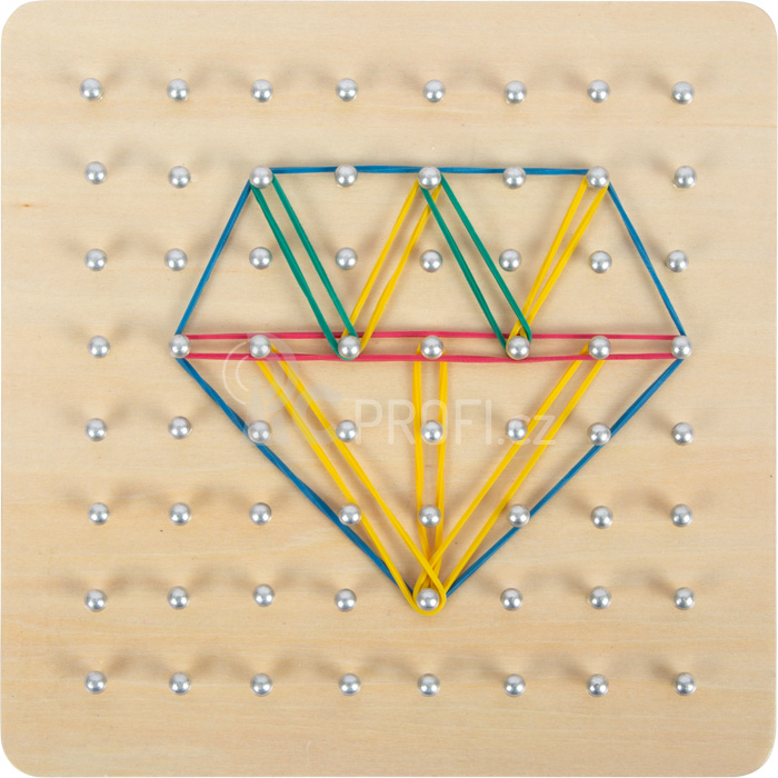 small foot Dřevěná deska Geoboard - poškozený obal