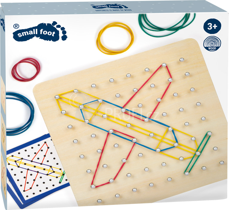 small foot Dřevěná deska Geoboard - poškozený obal