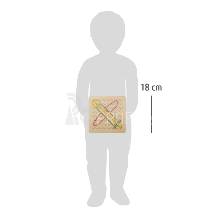 small foot Dřevěná deska Geoboard - poškozený obal